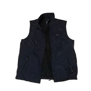 Outdoor Fashion Sports Men's Fleece Lined Waterproof Vest in Navy Blue Size XL
